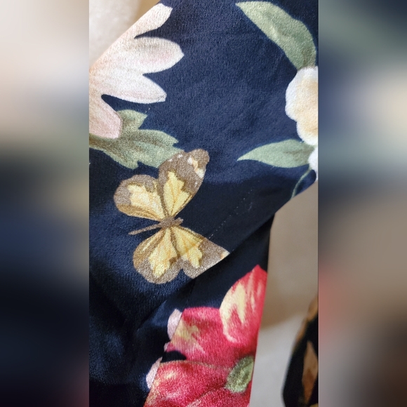 Dorothy Schoele Elegant Floral Butterfly Women's Blazer Size:6 - Picture 6 of 12